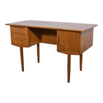 Mid-century freestanding teak desk, 1960s