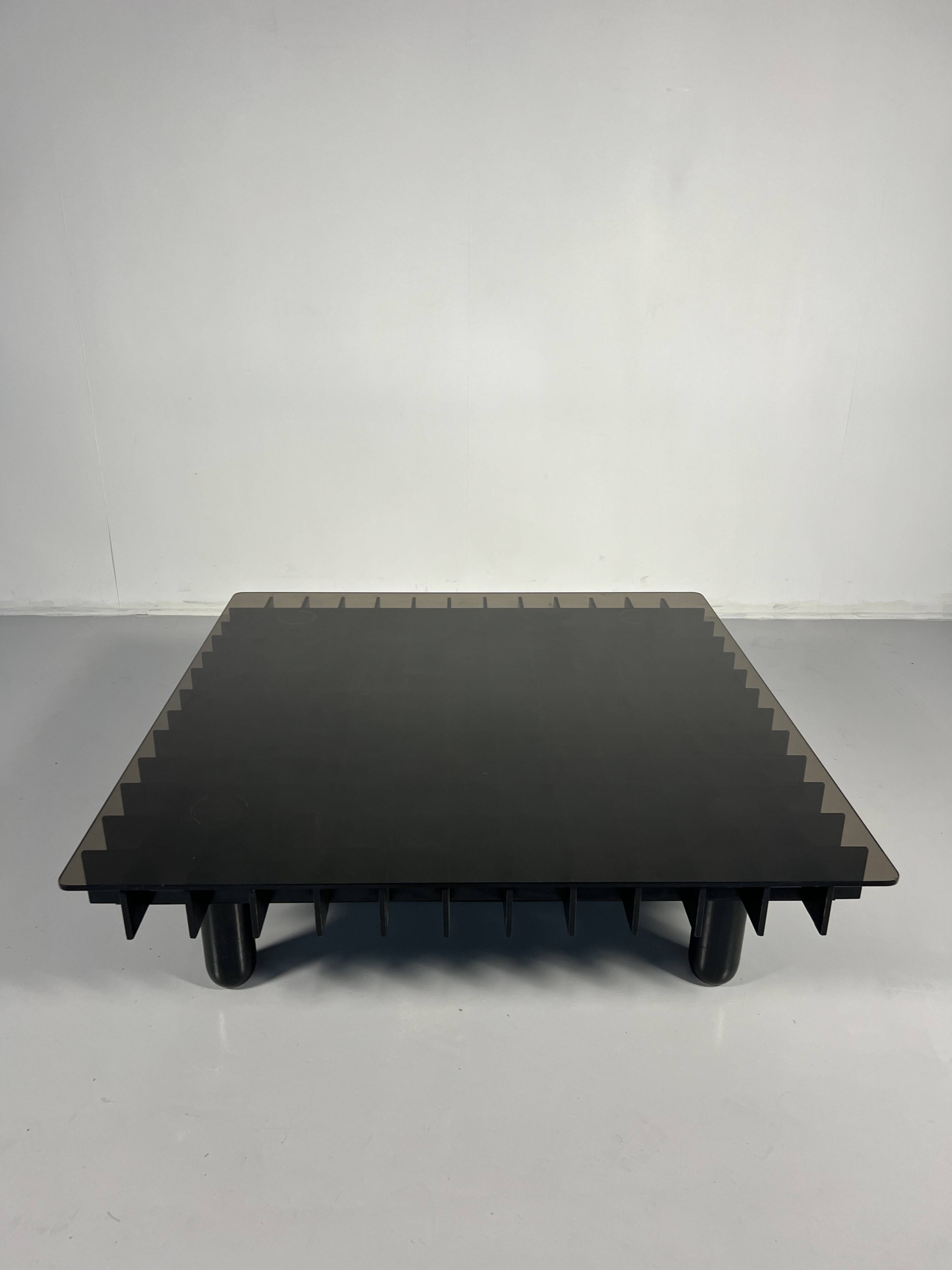 Mid-Century Coffee Table In The Style Of Gianfranco Frattini, Black Wood
