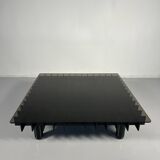Mid-Century Coffee Table In The Style Of Gianfranco Frattini, Black Wood