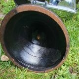 Chrome and Bakelite ashtray by Demeyere