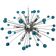 Light-blue “star” murano glass oval sputnik chandelier