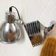 Vintage accordion wall light in chrome metal.