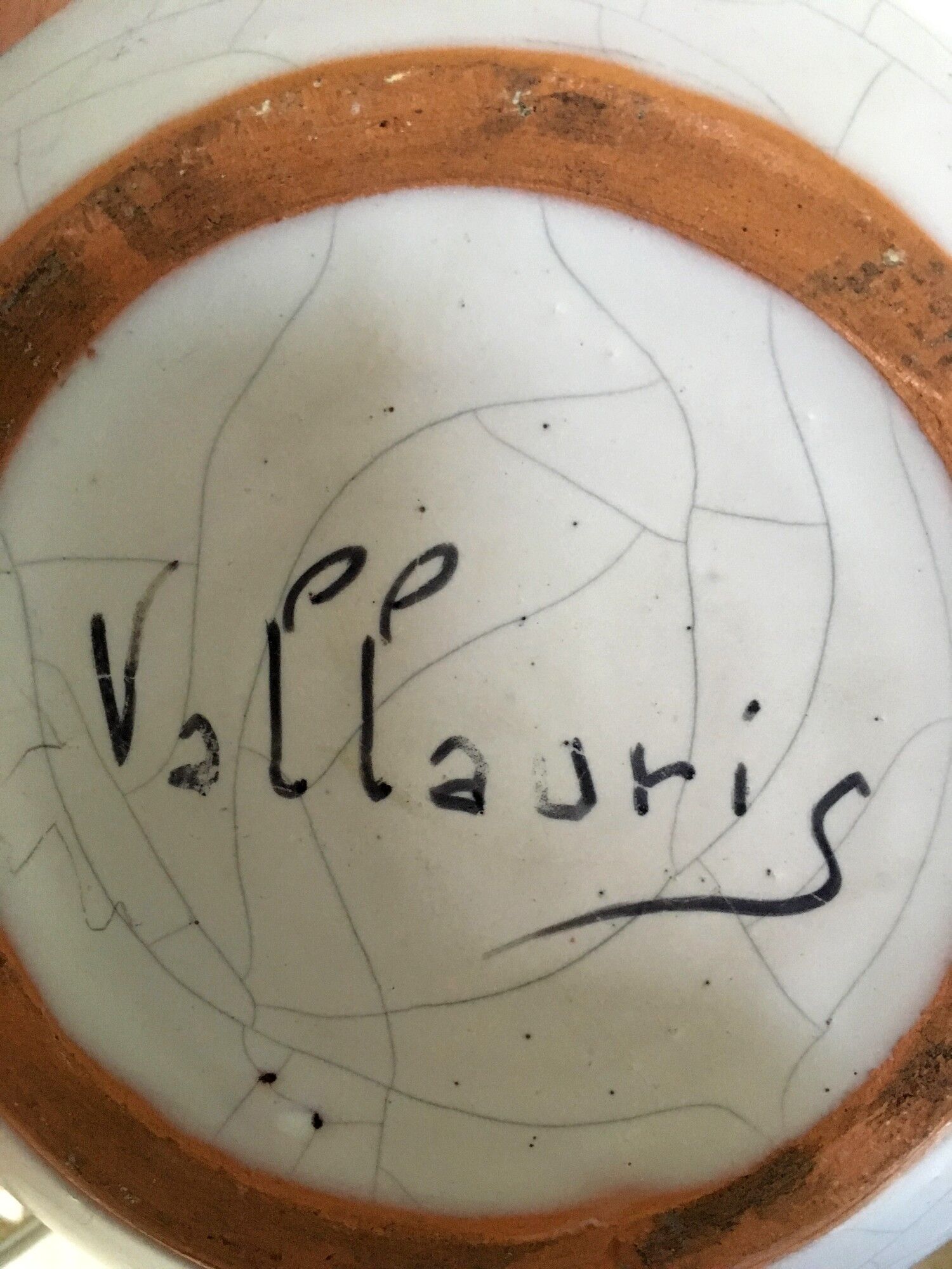 1960s vintage Vallauris ceramic lamp