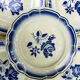 7 plates faience blue flowers