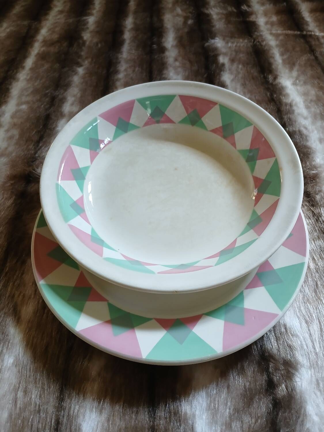 2 old plates from Digoin and Sarreguemines