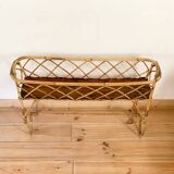 Rattan standing planter