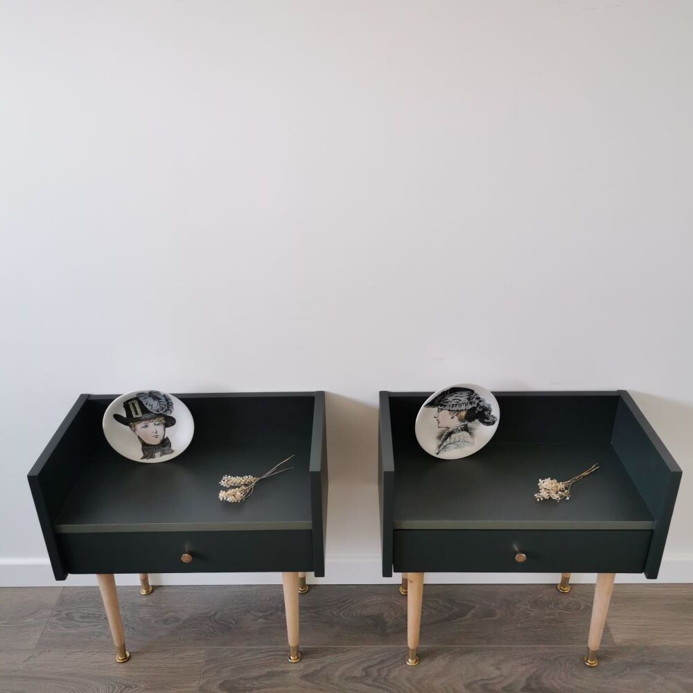 Pair of vintage bedside tables