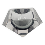 Murano - Flavio Poli - Seguso - Sommerso - Ashtray - clear glass - grey