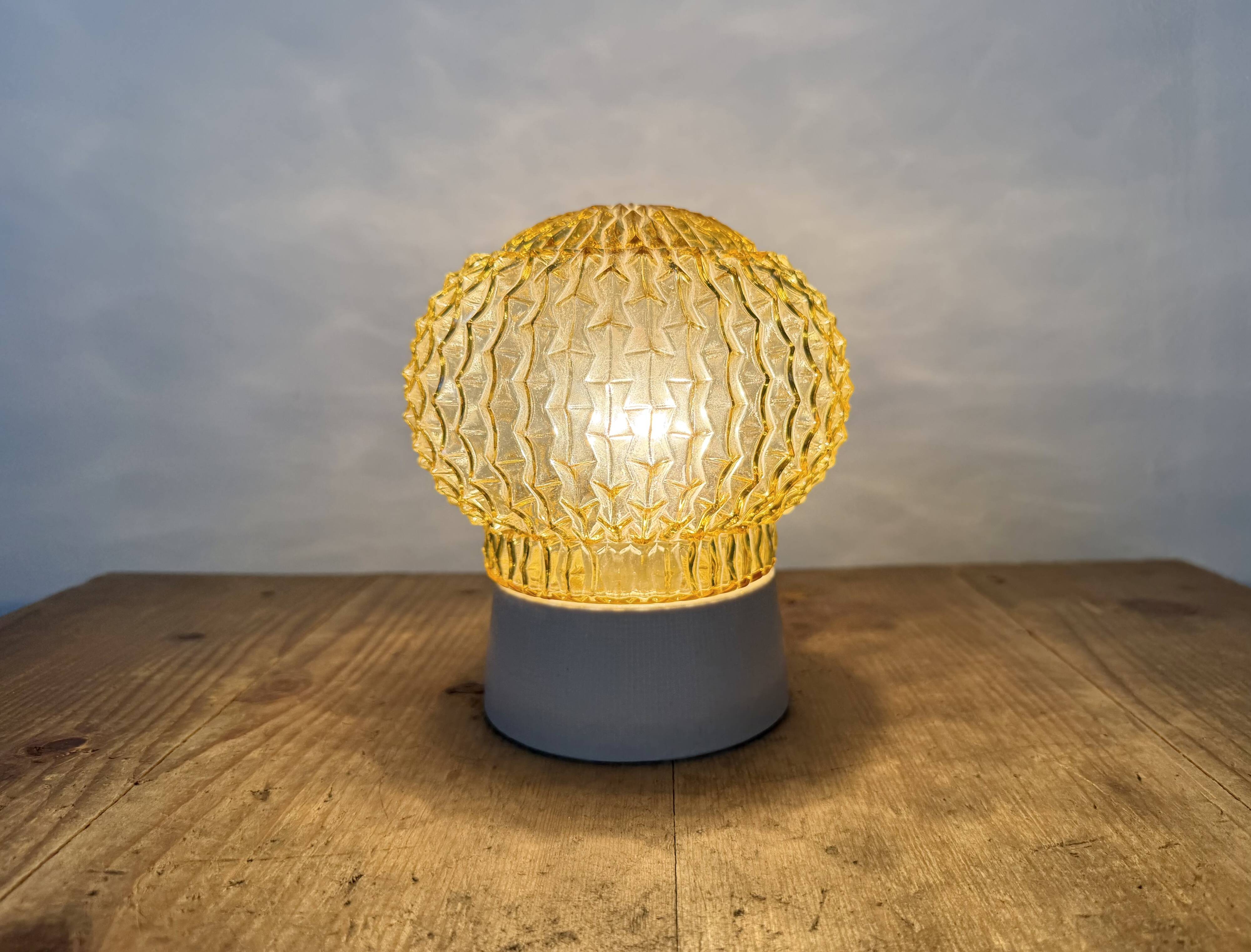 Vintage White Porcelain Ceiling Light, 1970s