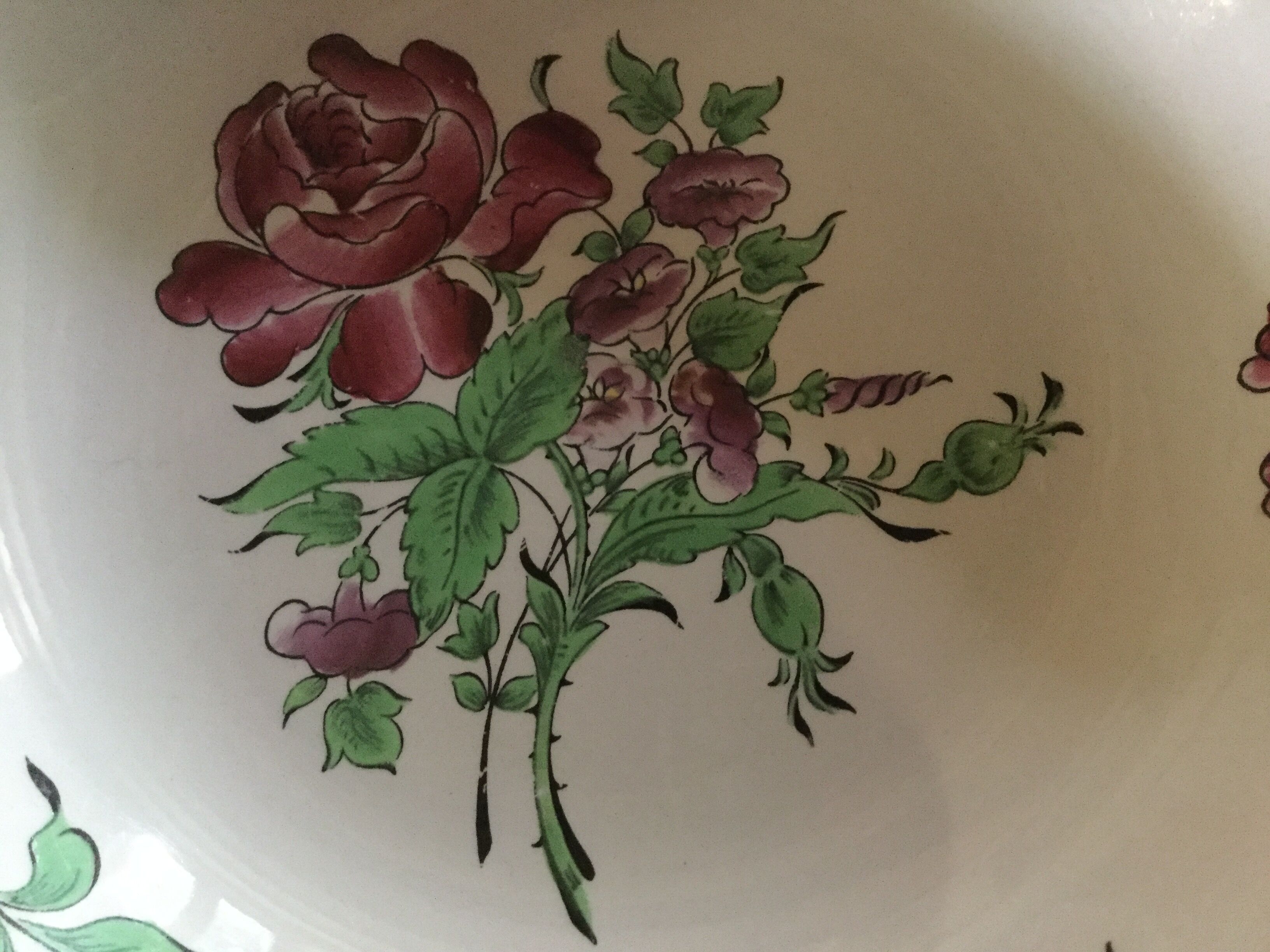 HALF porcelain hollow plate KG Luneville