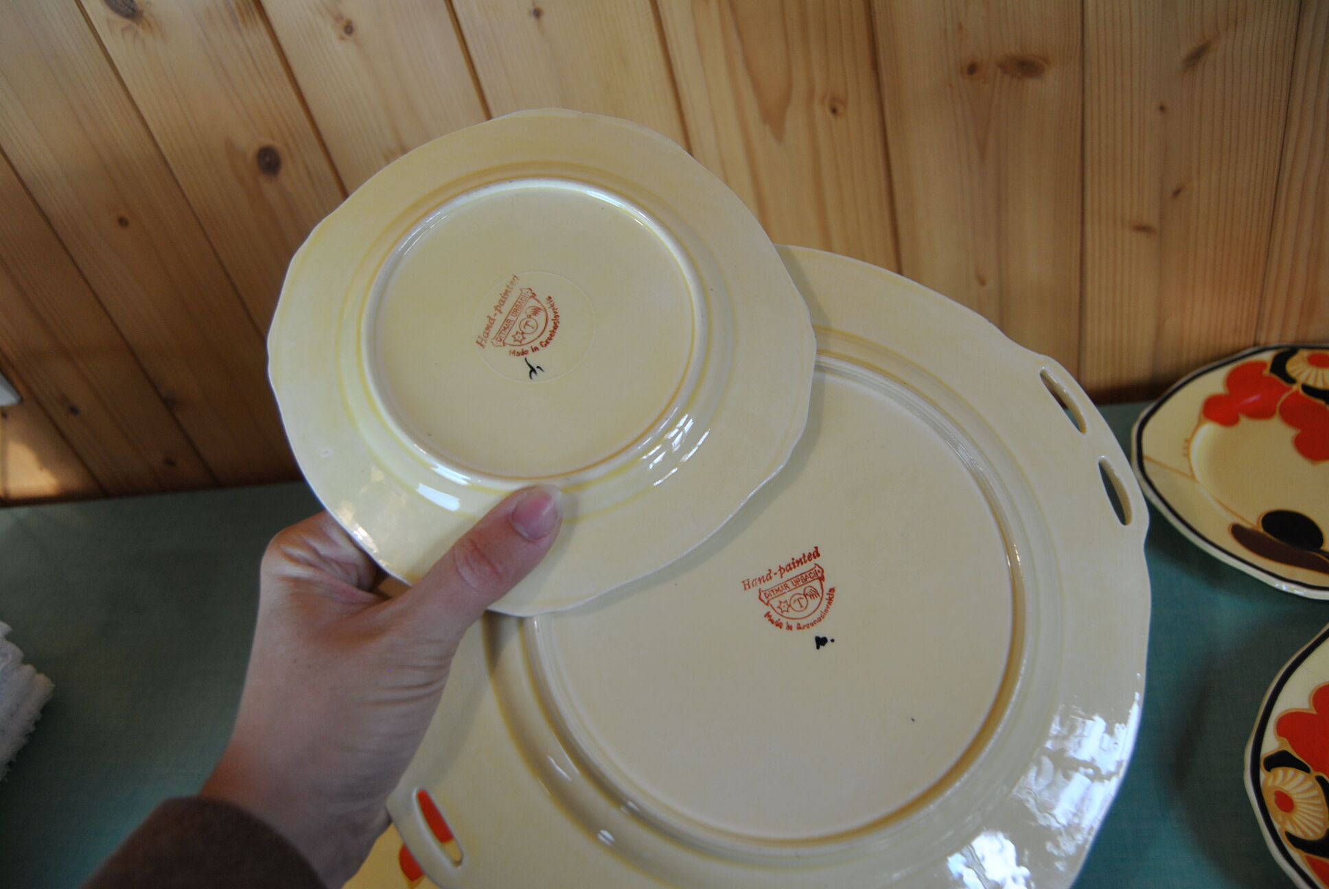 Hand-painted cake set 1960s/70s