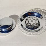 Vintage silver-plated butter dish from the "Coquillor" brand