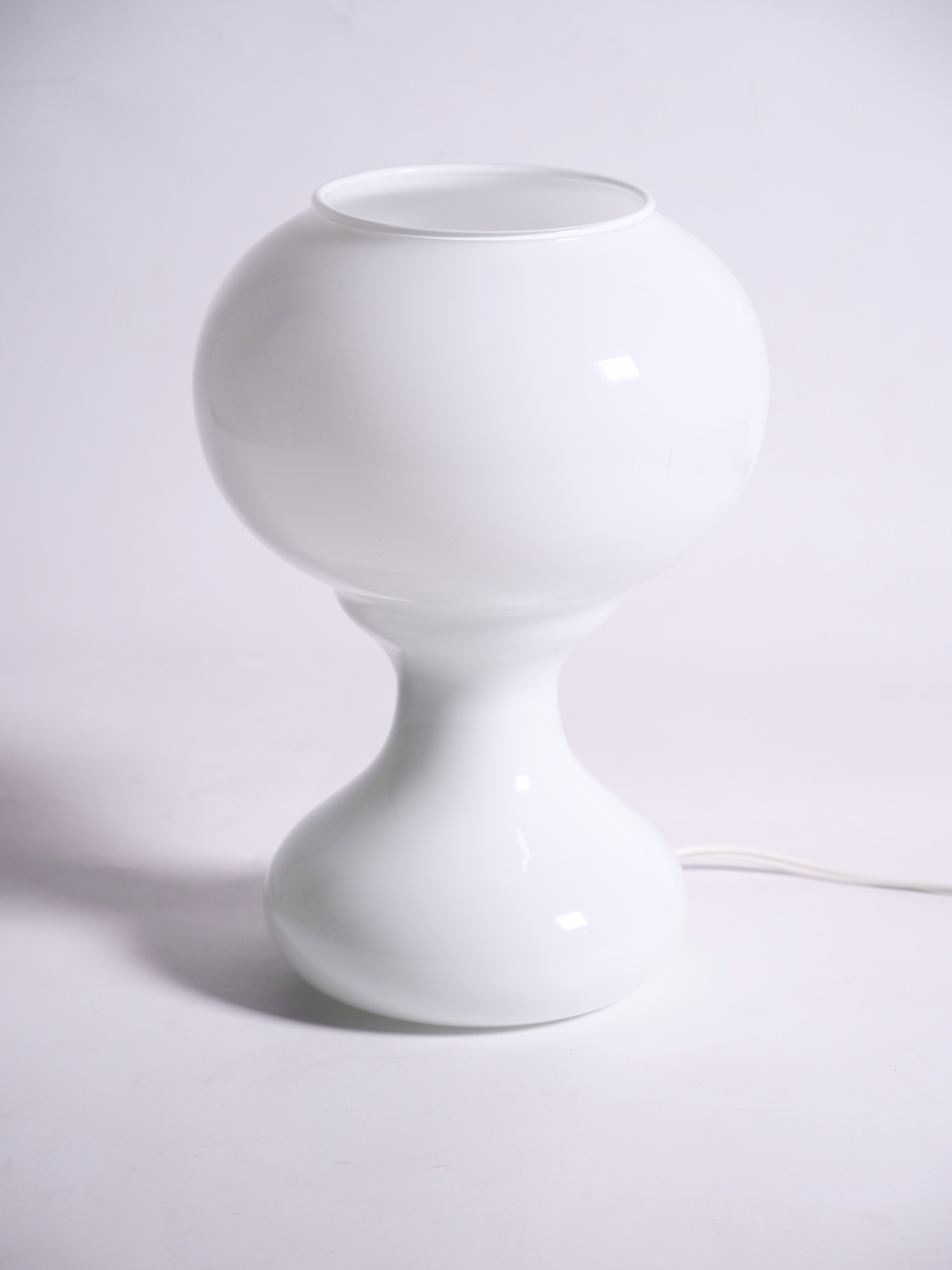 vintage white opaline lamp