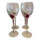 Luminarc Pop Art Red Drip Wine Glasses