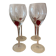 Luminarc Pop Art Red Drip Wine Glasses
