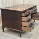 1930s English flat desk in oak