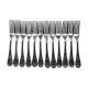 Lot 12 old silver metal forks Christofle Marly model floral decoration
