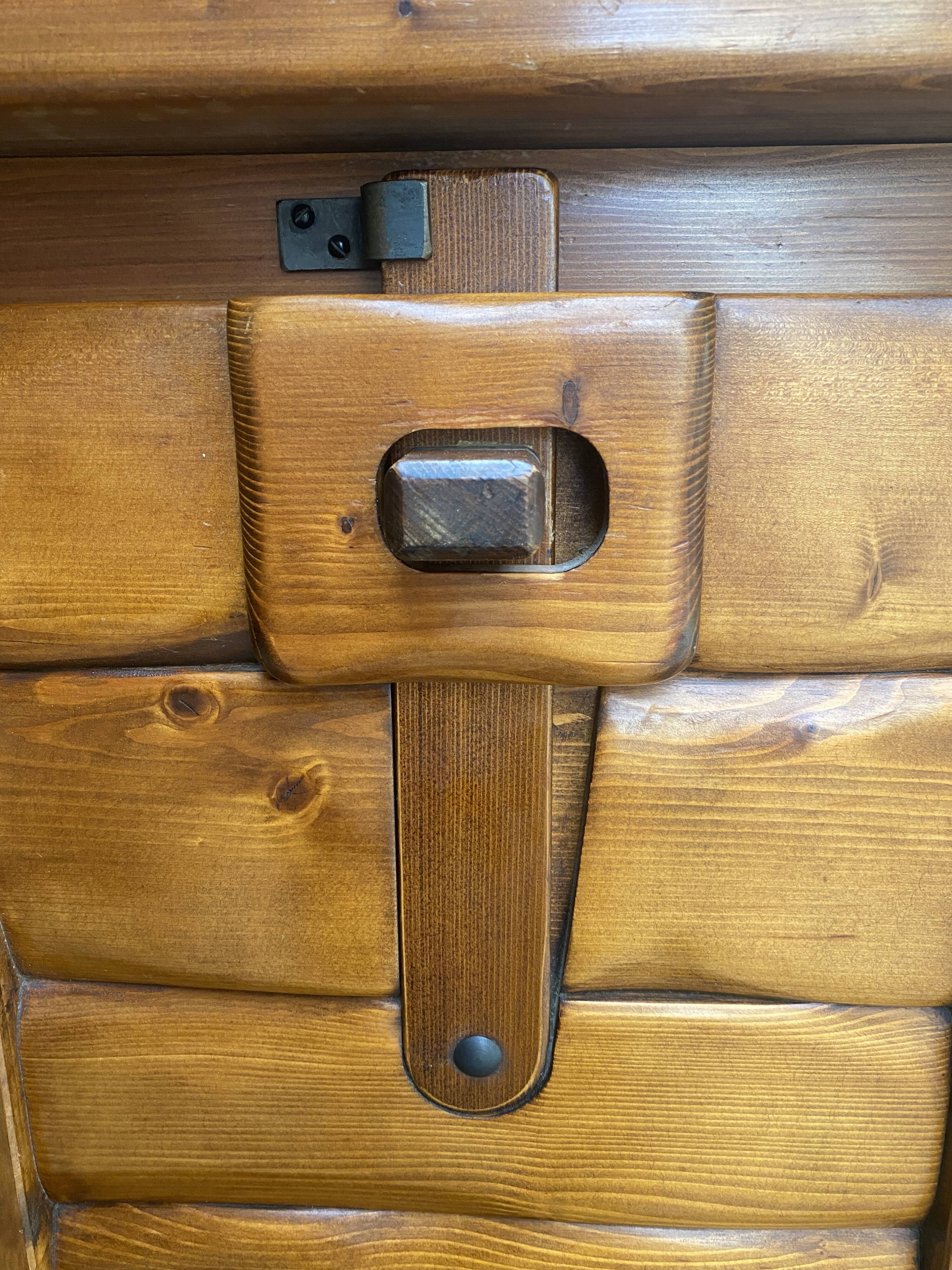 Vintage pine brutalist furniture