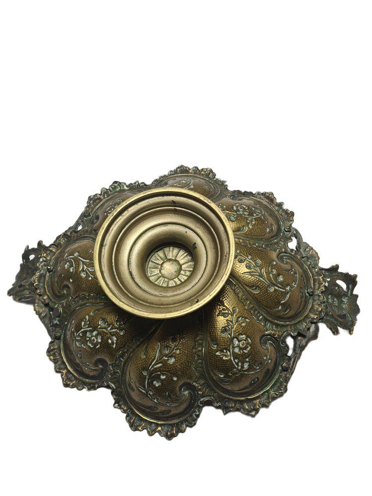 Art Nouveau fruit bowl on stand from Brothers Henneberg, Poland, 1900s