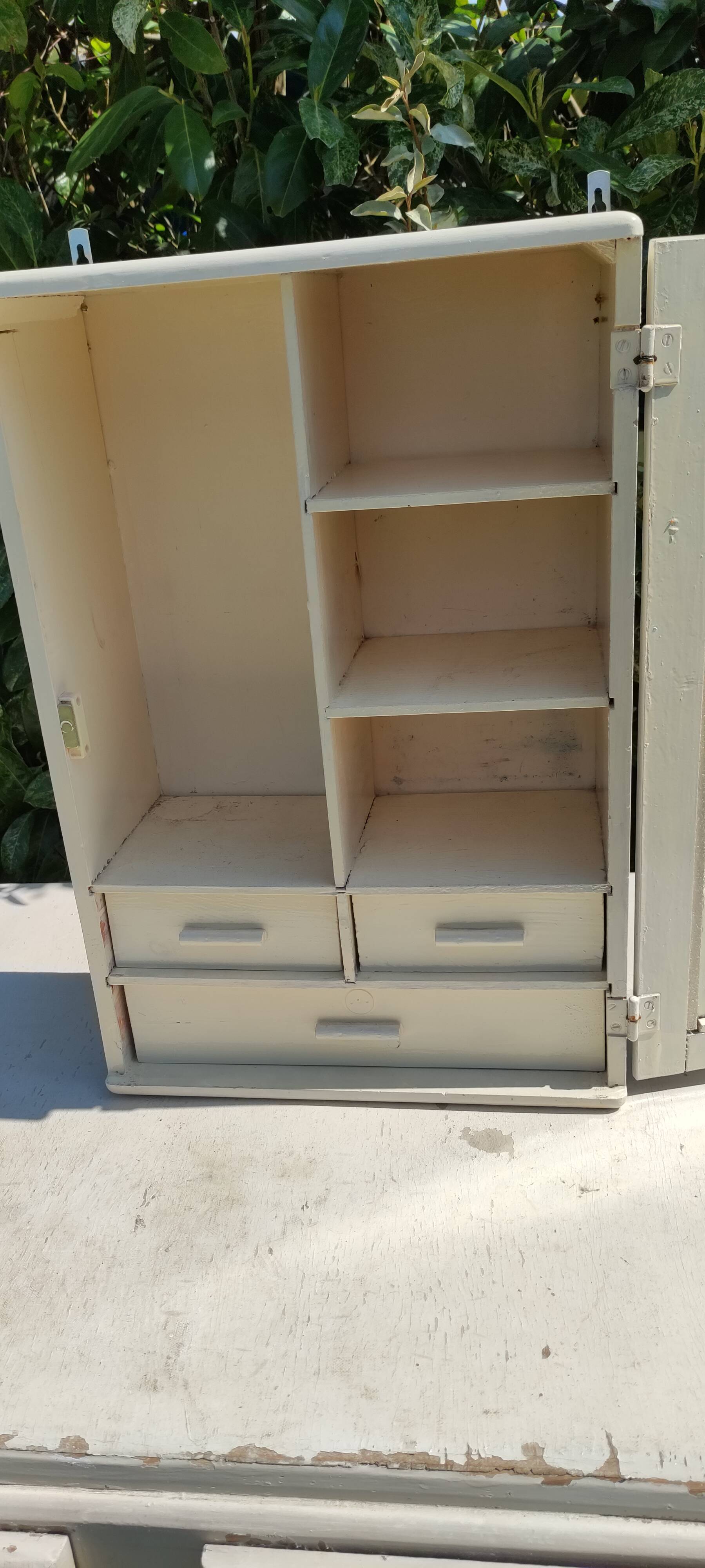 Vintage wooden medicine cabinet