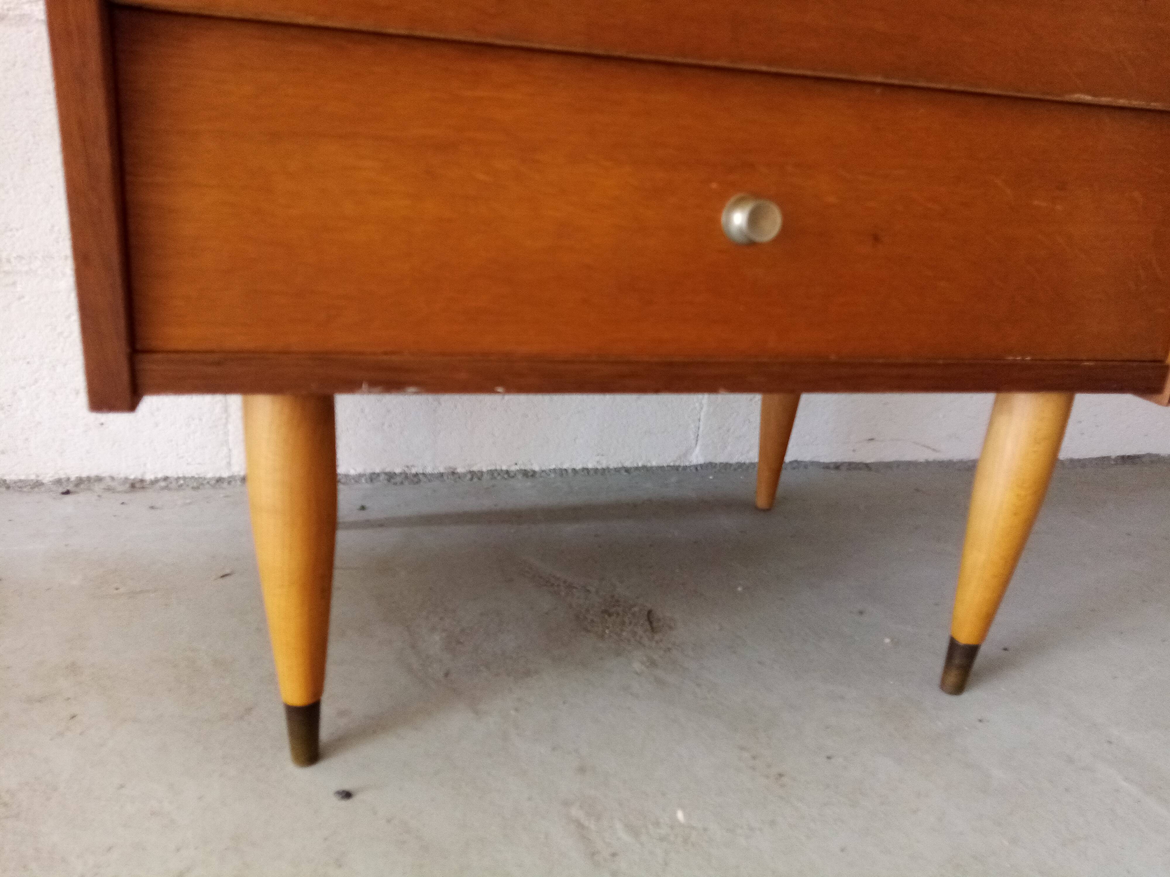 Vintage chest of drawers compass feet