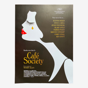 Affiche cinéma originale "Café Society" Woody Allen 40x60cm