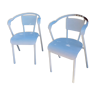 Pair of white armchairs