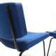 Pair of chairs royal blue Pierre Guariche for Meurop 1950 s