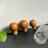 BOTTLES Engraved Glass and VINTAGE Wood