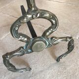 Pair of patinated brass channels