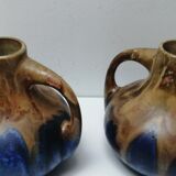 Paire de vases art déco en grés de Gannat de G. M éténier