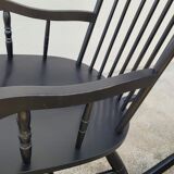 Vintage black rocking chair 1950