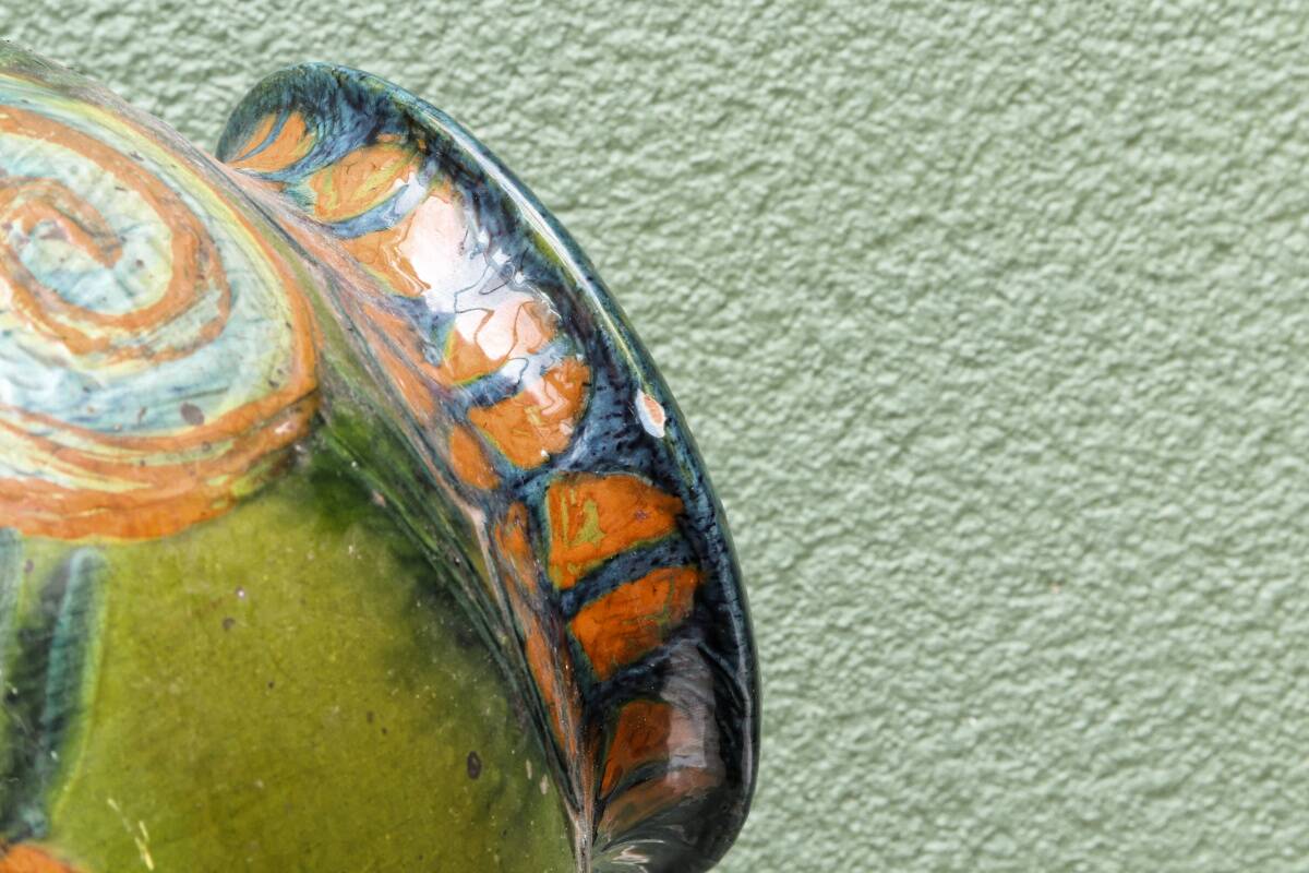 Glazed terracotta vase, Art Deco, signed René Nicole (1885-1960)