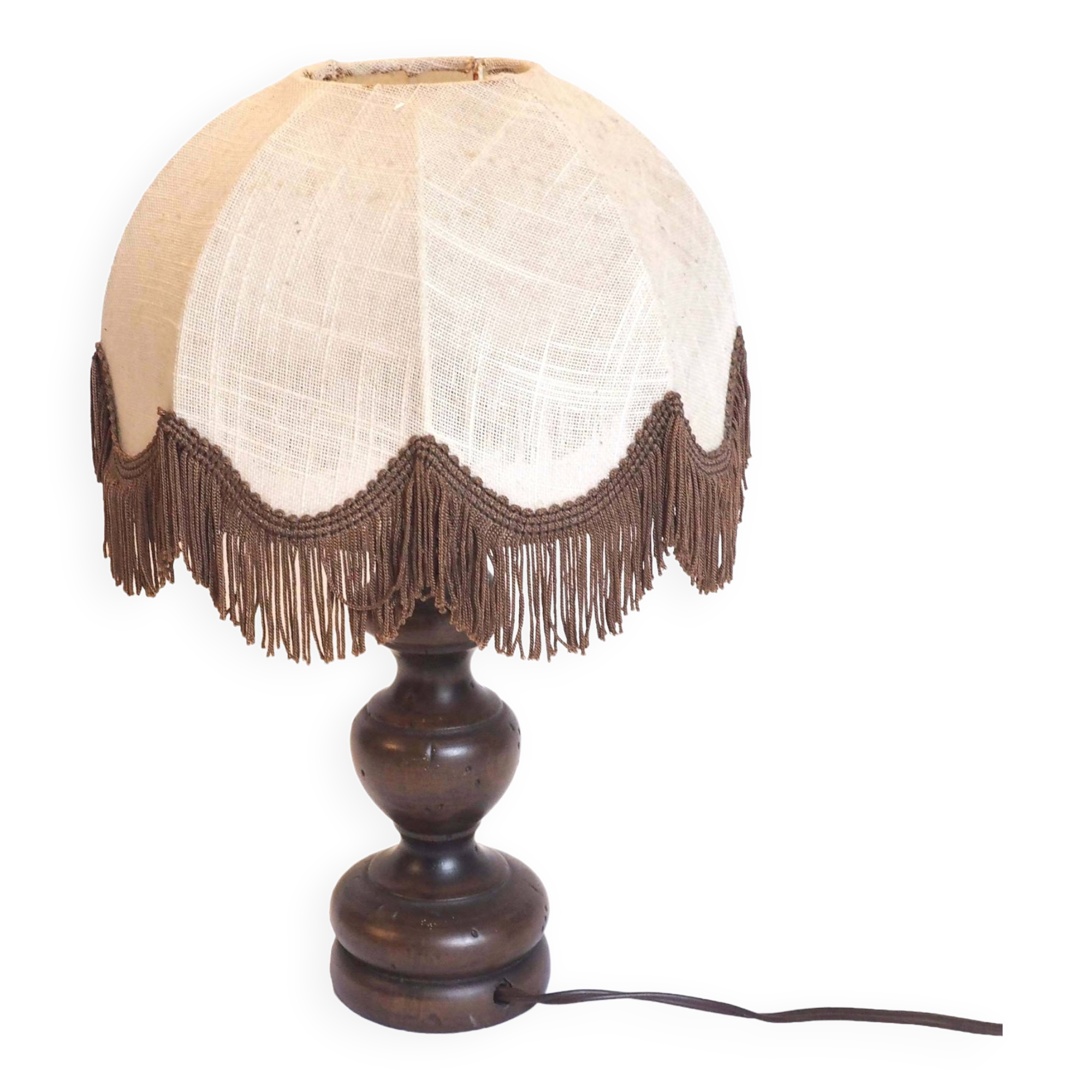 Small wooden foot lamp