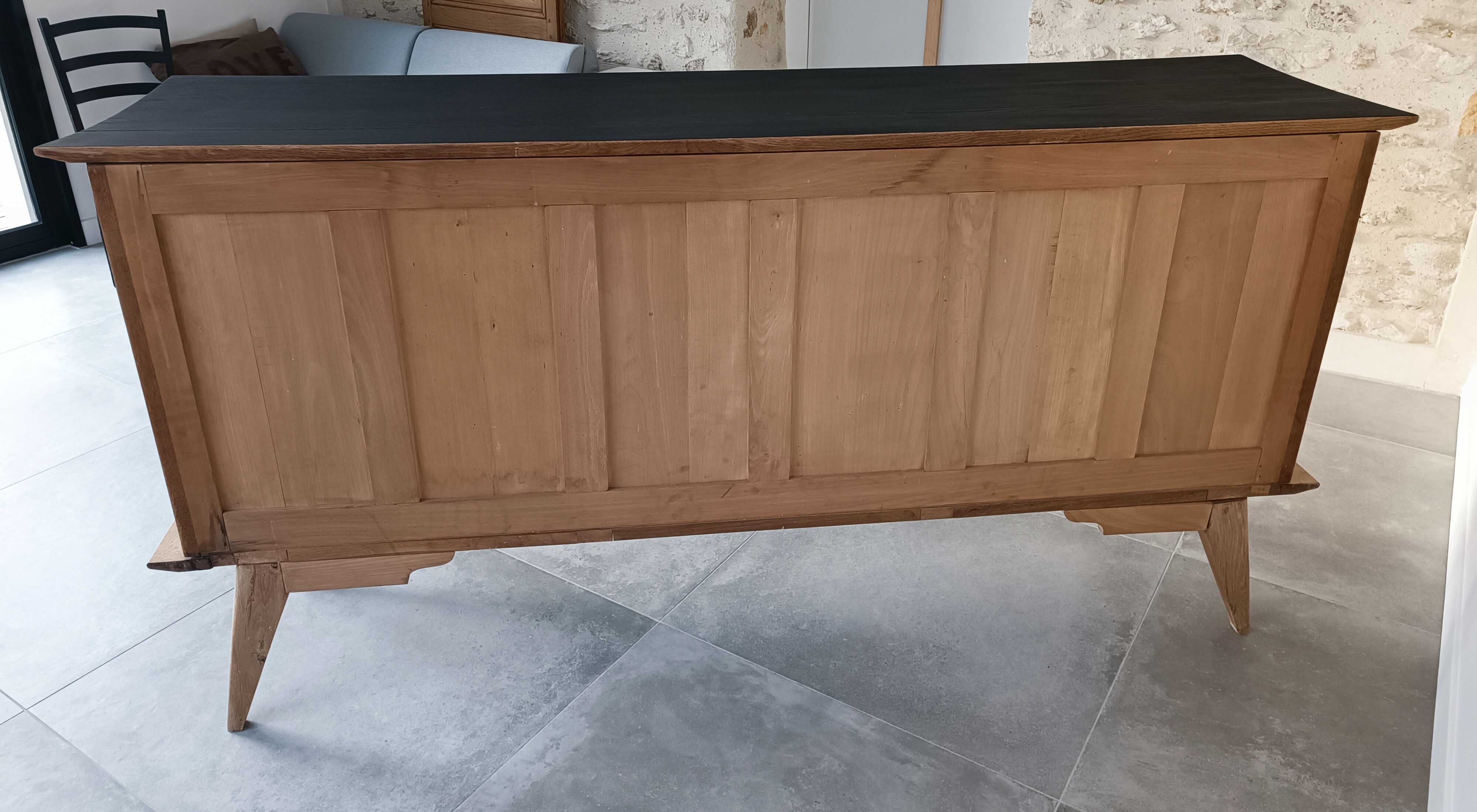 Cabinet from the 50s in solid oak signed FNA N° 0049
