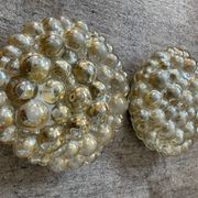 Pair of Bubble-Helana Tynell wall lights or ceiling lights from the 1970s.
