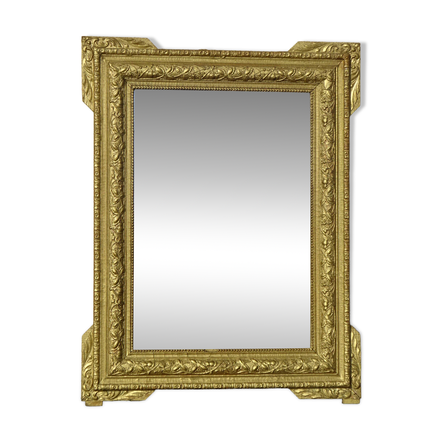 Antique mercury mirror in the Napoleon III style.
