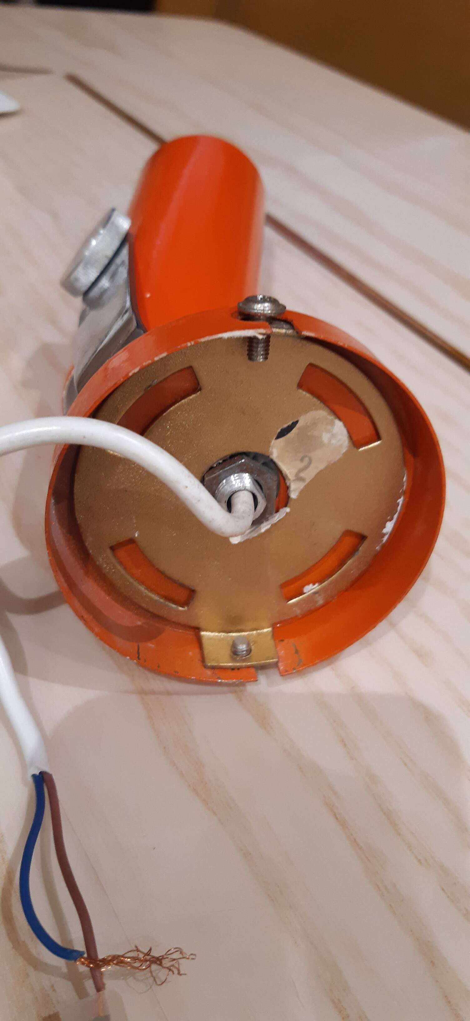 Adjustable vintage orange spot light