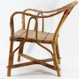 Fauteuil enfant scoubidou et rotin