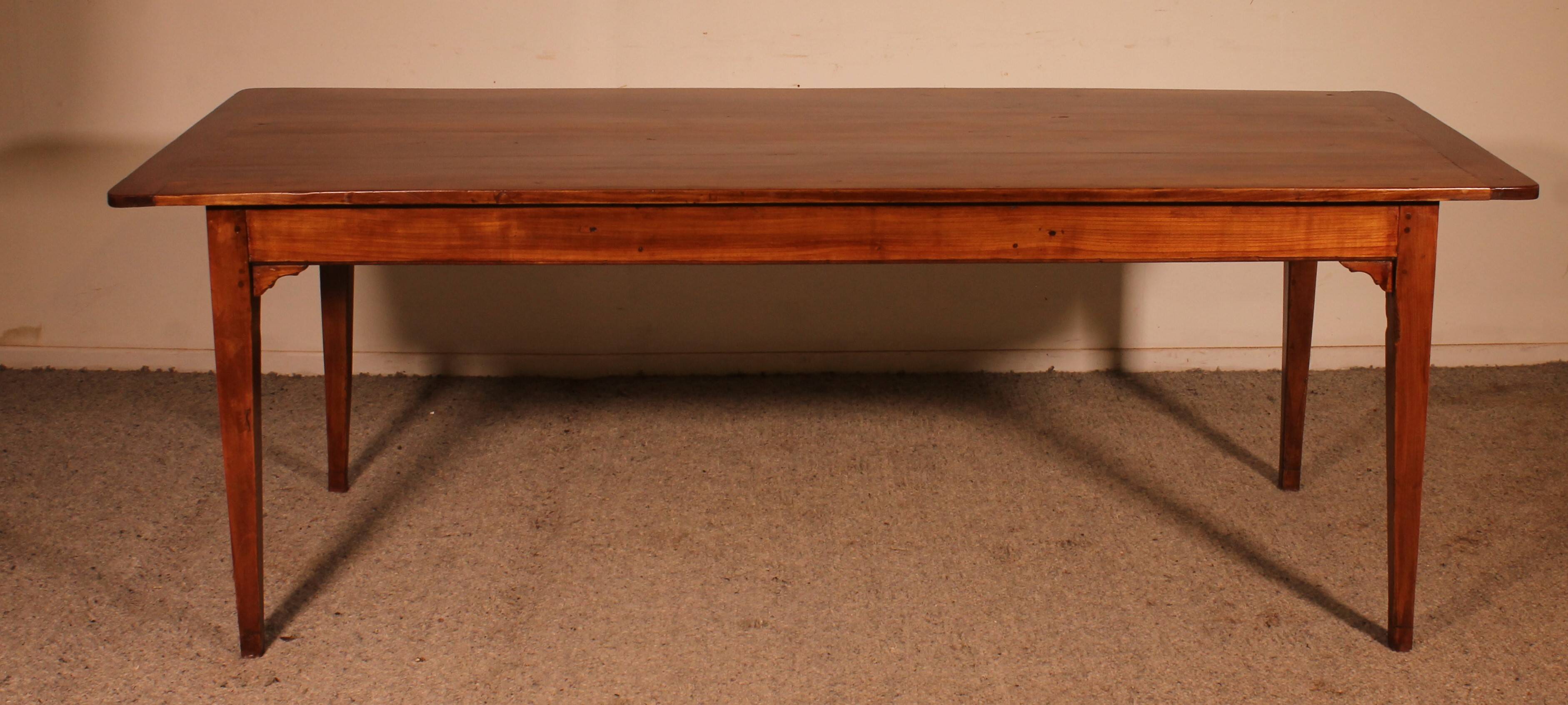 19th Century Cherry Wood Refectory Table