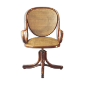 Fauteuil de bureau Thonet 1880 cannages neufs