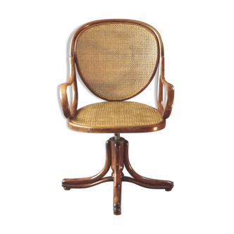 Fauteuil de bureau Thonet 1880 cannages neufs