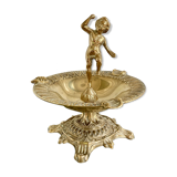 Brass cherub pocket-empty ashtray