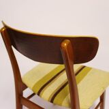 Set of Danish chairs in teak and wool