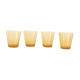Set of 4 glasses amber Vereco, vintage French