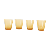 Set of 4 glasses amber Vereco, vintage French