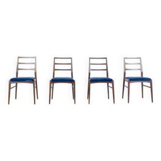 Set Of 4 Vintage Richard Hornby For Heals Fyne Ladye Afromosia Chairs.