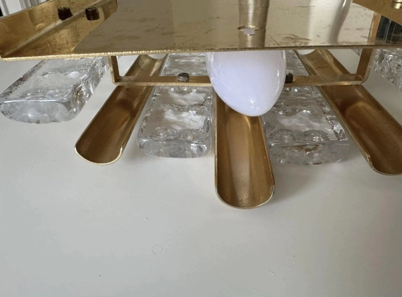 Mid-century modern Swedish crystal wall sconce from Orrefors, 1960