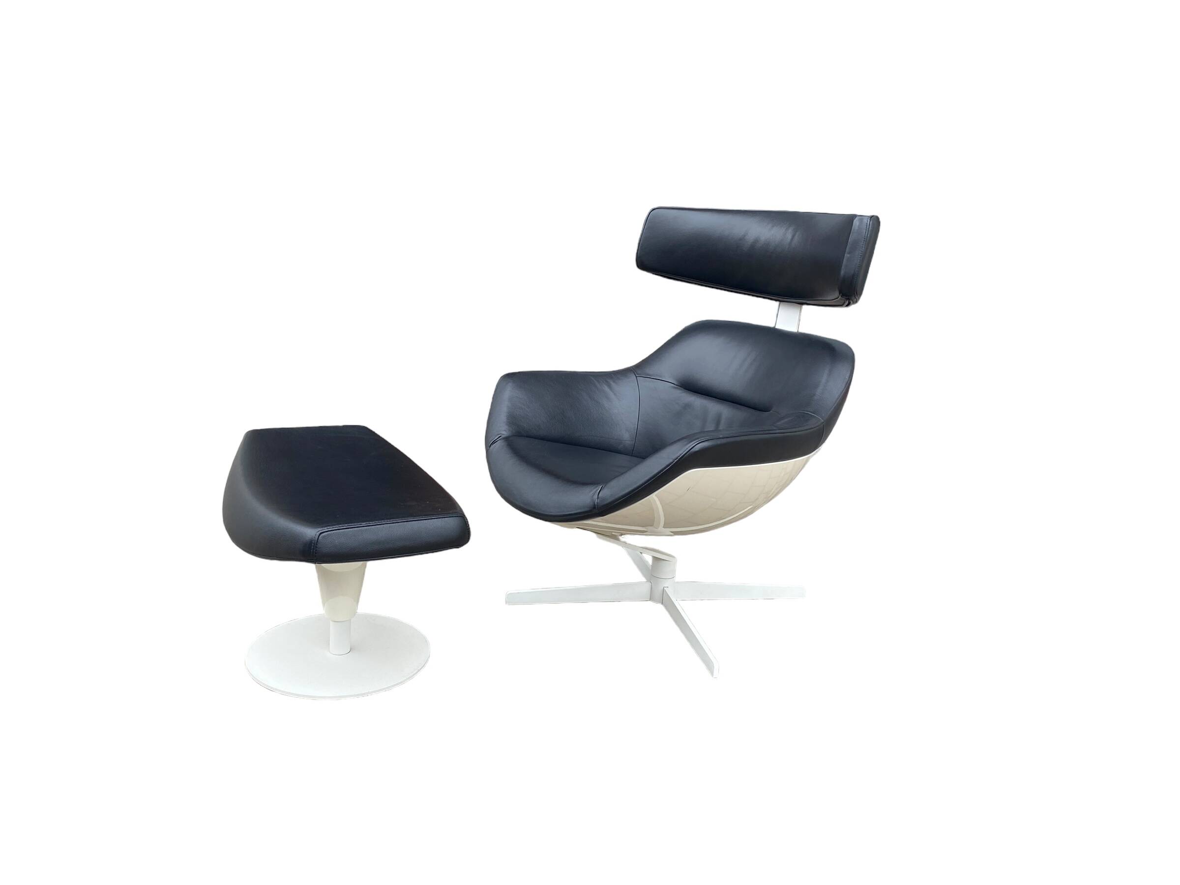 Auckland lounge chair and ottoman by Jean Marie Massaud for Cassina