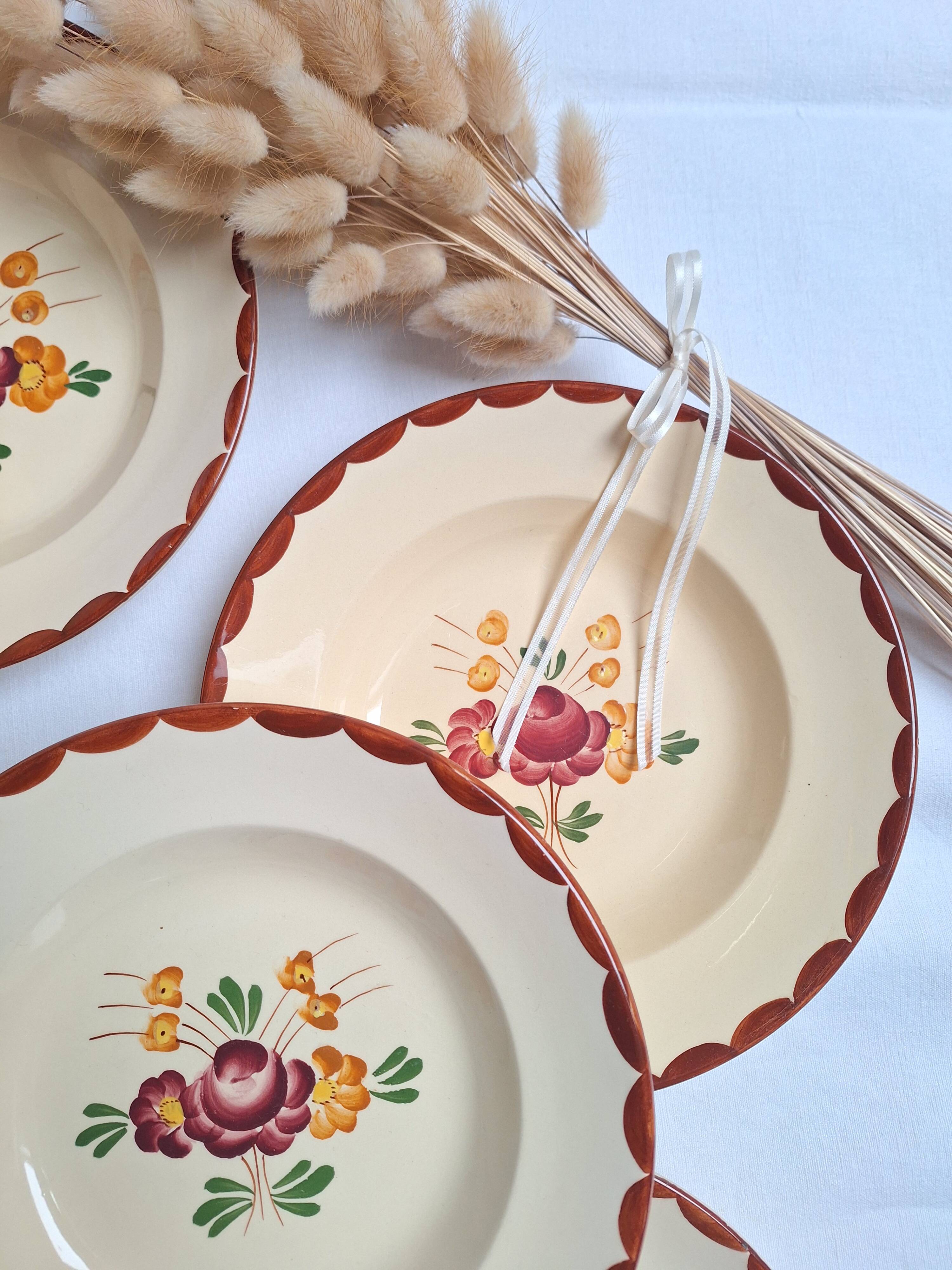 Longchamp Agen pattern soup plates